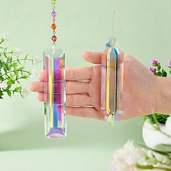 4 шт. 2 стиля граненые прозрачные стеклянные большие подвески&nbsp;GLAA-PH0003-24