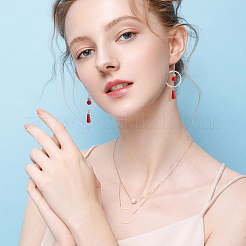 24 шт. 2-х цветные латунные соединительные кольца&nbsp;KK-BC0012-91