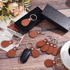 60 шт. брелоки-заготовки из искусственной кожи в форме капли&nbsp;AJEW-GO0002-69