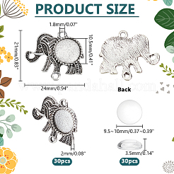 Набор для самостоятельного изготовления подвесок-соединителей из сплава в тибетском стиле в виде слона&nbsp;DIY-GA0006-81