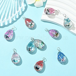 10шт прозрачные стеклянные подвески&nbsp;GLAA-YW0004-20A