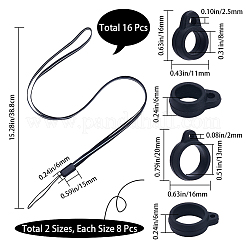 16-жильные резиновые ремешки для шнурков&nbsp;DIY-GF0007-93B