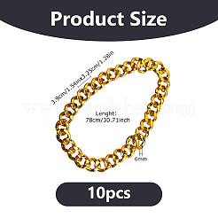 Кубинские звенья цепи из смолы для мужчин и женщин&nbsp;NJEW-WH0002-242