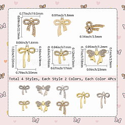 32шт 8 стиля подвески из сплава со стразами&nbsp;FIND-SC0016-48