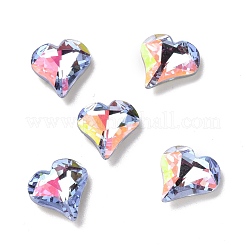 Стеклянные кабошоны со стразами в стиле AB&nbsp;RGLA-J017-B-LA