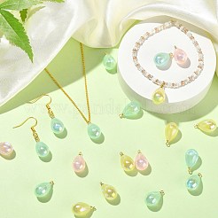 40шт 4 цвета радужного радужного покрытия акриловые подвески&nbsp;MACR-CJ0001-59