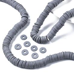 Плоские круглые бусины из глины ручной работы полимерные&nbsp;CLAY-R067-10mm-40