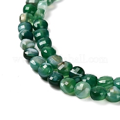 Нити бусин из натурального полосчатого агата (окрашенного и нагретого)&nbsp;G-C179-A6mm-22