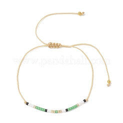 7 шт. Набор из 7 богемных регулируемых цилиндрических браслетов из стеклянного бисера&nbsp;BJEW-MZ00289