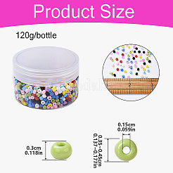 108 г 9-х цветных стеклянных бусин&nbsp;SEED-YW0002-70