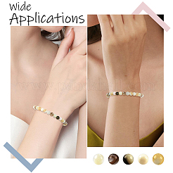 100 шт. 5 вида бусин из натуральных белых ракушек&nbsp;SSHEL-YW0001-17