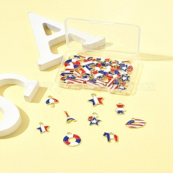 45 шт. 9 стиля эмалевые подвески из сплава ко Дню независимости&nbsp;FIND-FS0004-09