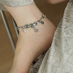 Браслеты-подвески в виде пончиков из натурального халцедона и латуни для женщин&nbsp;FS-WG9BF59-01