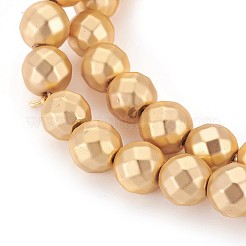 Гальванические немагнитная синтетический гематит бисер пряди&nbsp;G-P401-02G-8mm