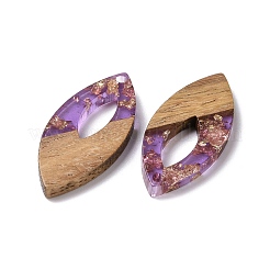 Подвески из прозрачной смолы и ореха&nbsp;RESI-N025-047A-03