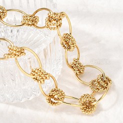 Ожерелья из овальных звеньев латуни толщиной 13 мм&nbsp;NJEW-L013-02G