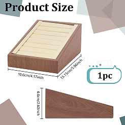 Органайзер для колец из искусственной кожи с наклонной спинкой&nbsp;RDIS-WH0016-18B