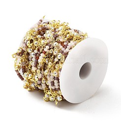 Круглая цепочка из стеклянных бусин ручной работы&nbsp;CHC-E023-20G-03