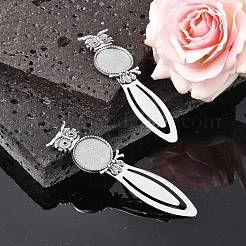 Сову винтажные тибетский стиль сеттинги сплава закладки кабошон&nbsp;X-TIBE-Q032-28AS-NR