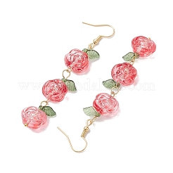 5 пара стеклянных серег с подвесками 5 цветов&nbsp;EJEW-JE05805