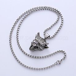 Винтажное ожерелье с подвеской в виде головы быка из нержавеющей стали 304&nbsp;JX6070