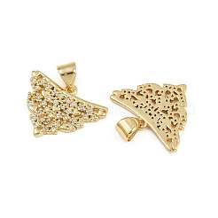 Латунные микропаве прозрачные подвески с фианитом&nbsp;KK-A269-33G