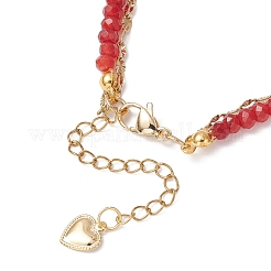 Натуральный малайзийский нефритовый браслет из нескольких нитей&nbsp;BJEW-JB12439-03