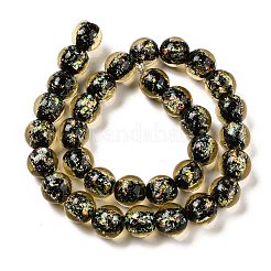 Нити стеклянных бусин из дихроичной фольги ручной работы&nbsp;DICH-U001-06K