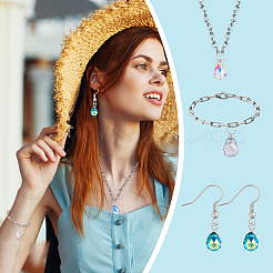 72шт 12 цвета стеклянные подвески&nbsp;PALLOY-GA00048