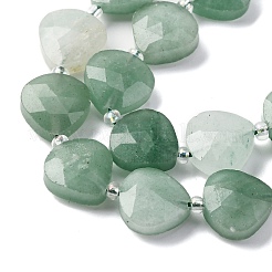 Естественный зеленый авантюрин бисер нитей&nbsp;G-P570-E11-02