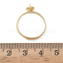 Регулируемые латунные колышки-штифты для полусверленных бусин&nbsp;KK-K414-02B-G