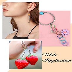 500шт 10 цвета алюминиевые прыжковые кольца&nbsp;ALUM-LP0001-03