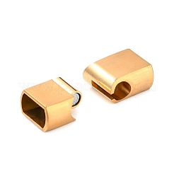 Прямоугольные застежки для ожерелий из матовой нержавеющей стали 304&nbsp;STAS-I011-11A-G