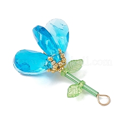 Подвески-цветы из стеклянных бусин ручной работы&nbsp;PALLOY-MZ00742-04