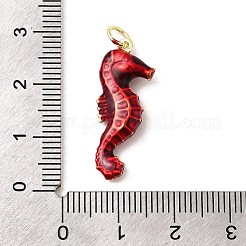 Латунные эмалевые подвески с морскими животными&nbsp;KK-I378-14G-C