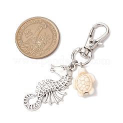 2шт. подвеска из искусственной бирюзы в виде черепахи&nbsp;HJEW-JM02297-02