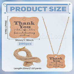 200 шт. бумажные бирки для подарков на тему Дня благодарения&nbsp;PAAG-LP0001-01A