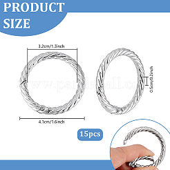 Пружинные кольца из цинкового сплава&nbsp;FIND-WH0431-76P