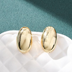 Овальные серьги-кольца из латуни&nbsp;EJEW-H178-15G