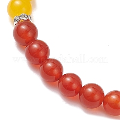 Браслеты из натуральных бусин малайзийского нефрита и сердолика для мужчин и женщин&nbsp;BJEW-JB12539