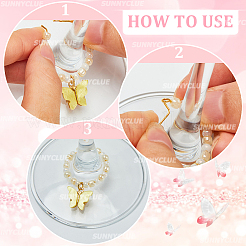 Подвески для бокалов с бабочкой и эмалью из сплава&nbsp;AJEW-SC00017