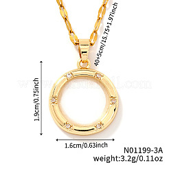 Модные латунные прозрачные кубические цирконии плоские круглые подвески ожерелья женские универсальные аксессуары MS7483-1