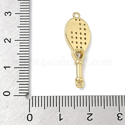 Подвески-соединители для теннисных ракеток из латуни с прозрачными кубическими циркониями&nbsp;KK-G548-12G