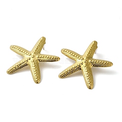 Серьги-гвоздики из нержавеющей стали 304 с неровной формой в виде преувеличенной морской звезды&nbsp;LS-EJEW-U001-03G-02