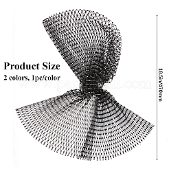 2 шт. 2-цветная сетчатая шапка-ушанка из полиэстера со стразами для женщин&nbsp;AJEW-CY0001-64