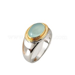 Овальные латунные кольца кошачий глаз&nbsp;FS-WGC727D-03