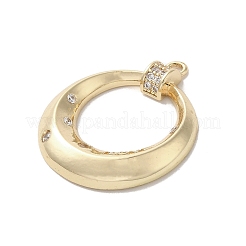 Латунные микропаве прозрачные подвески с фианитом&nbsp;KK-M275-57G