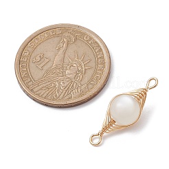 Подвески-коннекторы из медной проволоки из натурального лунного камня&nbsp;PALLOY-JF02518-01