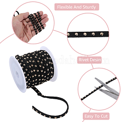 2 рулон двухцветного шнура из искусственной замши с алюминиевыми заклепками&nbsp;OCOR-CY0001-03G