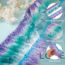 4м 2 стиль градиент цвета плиссированная отделка из полиэстера&nbsp;DIY-CW0001-32